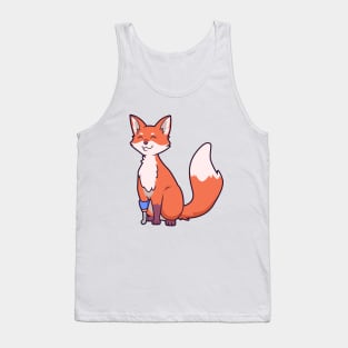 Fox with prosthetic leg Tank Top